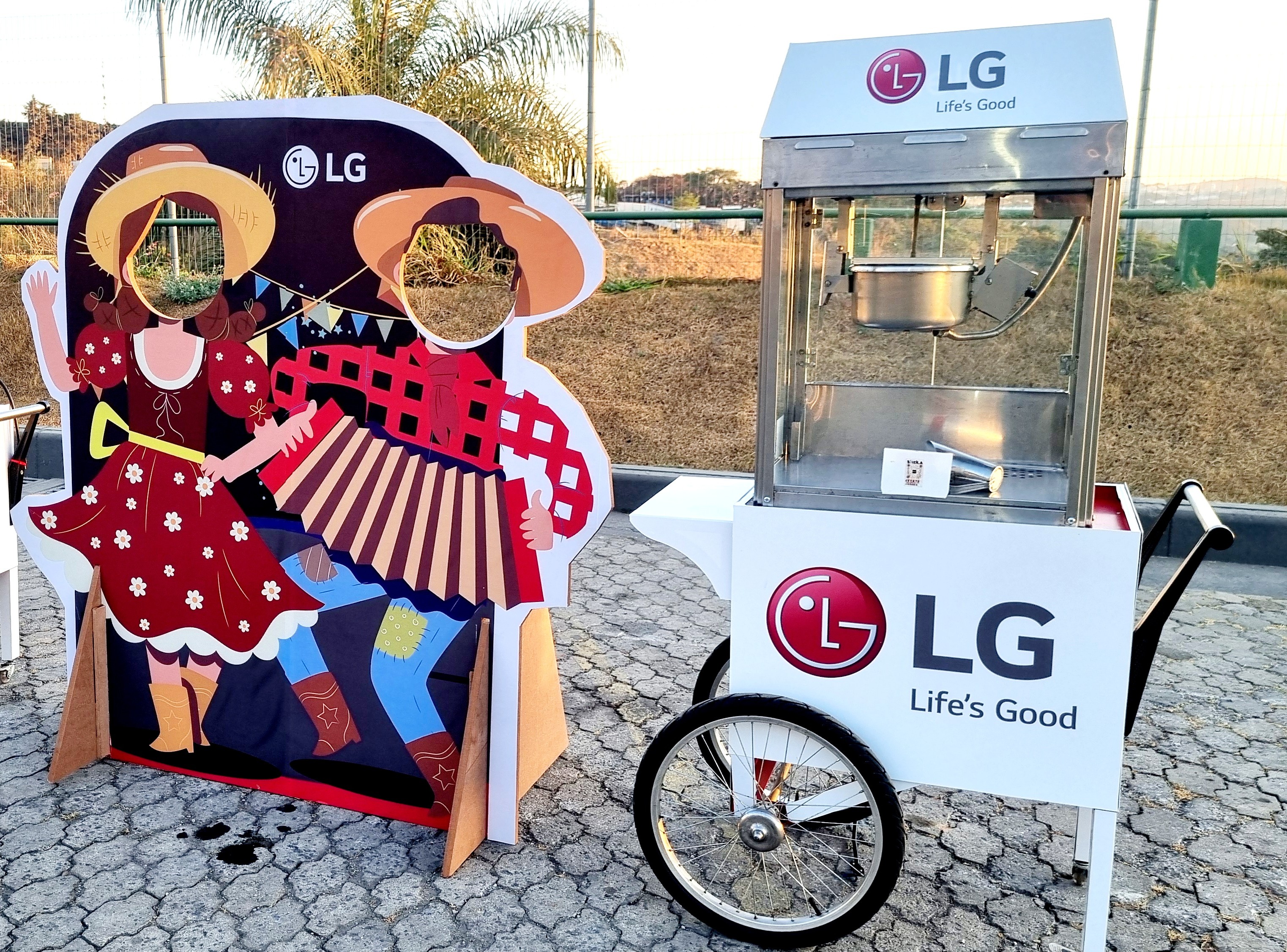 Evento de festa junina da marca LG